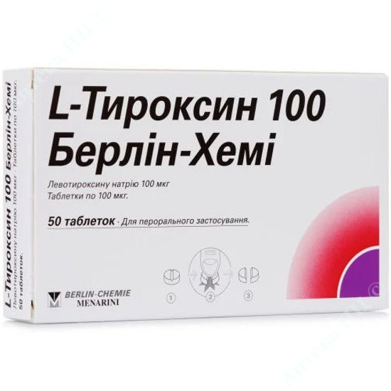  Зображення L-тироксин 100 Берлін-Хемі таблетки 100 мкг №50 