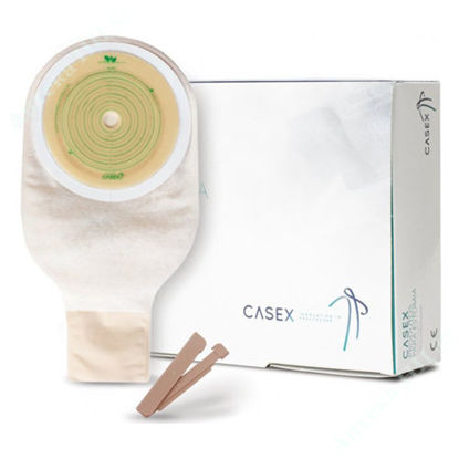 Зображення Стомічний калоприймач «CASEX» однокомпонентний, відкритий, непрозорий, розмір вирізу 13-80 мм з екстрактом Aloe Vera №15 