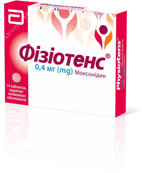  Зображення Фізіотенс таблетки 0,4 мг №14 