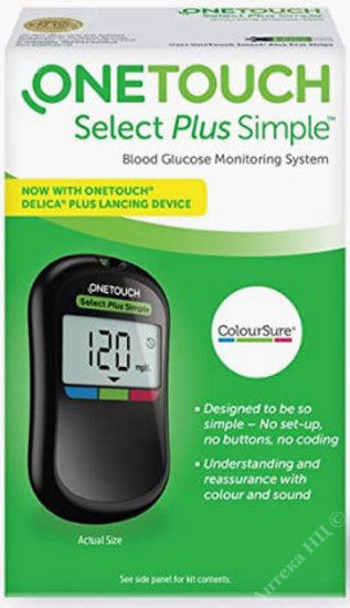  Зображення Система контролю рівня глюкози в крові OneTouch Select Plus Simple     № 1 