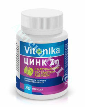  Зображення Вітоніка Цинк капсули банка пласт. № 30 