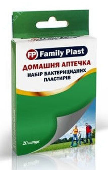  Зображення Наб.пласт.мед. бак. Домашняя аптечка «FP Family Plast» mm(тк.,пол.нетк.25х72, по5, нетк.19х72-5)    уп. № 20 