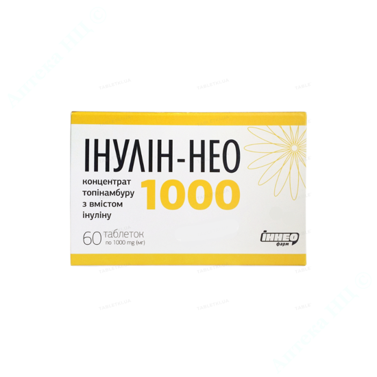  Зображення ІНУЛІН-НЕО таблетки 1000 мг уп. № 60 