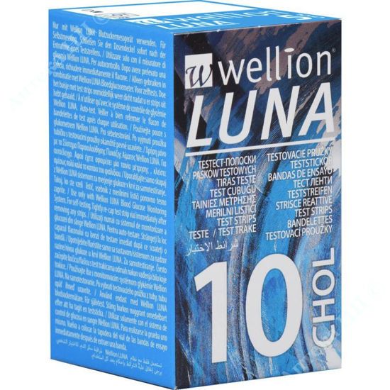  Зображення Тест смужки для тестування рівня холестерину в крові Wellion Luna     № 10 