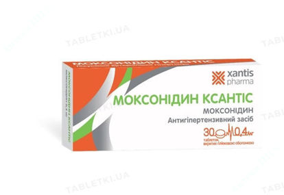  Зображення Моксонідин-Фармак таблетки, вкриті плівковою оболонкою 0,4 мг уп. № 30 