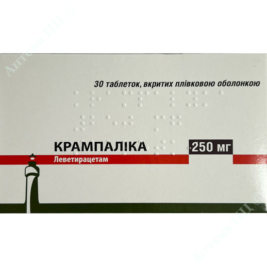  Зображення Крампаліка таблетки, вкриті плівковою оболонкою 250 мг бл. № 30 