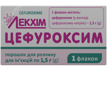  Зображення Цефуроксим порошок для розчину для ін’єкцій 0,75 г фл. № 1 