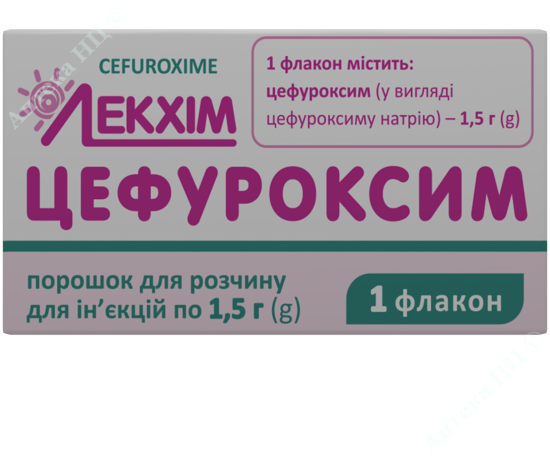  Зображення Цефуроксим порошок для розчину для ін’єкцій 0,75 г фл. № 1 