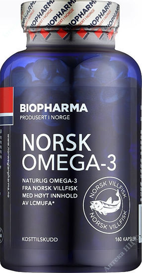 Изображение Биофарма Норвежская Омега-3/Norsk Omega-3 капсулы мягкие 2 г фл. № 160