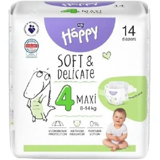 Изображение Позгузники детские одноразовые HAPPY BELLA BABY maxi вес 8-14 кг     № 14